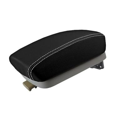 Imagem de Autoguru Substituição para tampa de console de couro PVC capa de apoio de braço ponto branco para Hyundai Sonata 2006-2010