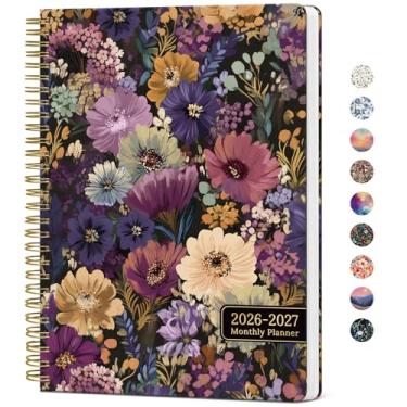 Imagem de Agenda mensal 2026-2027, calendário estético de 2 anos, 24 meses de janeiro de 2026 a dezembro de 2027, agenda mensal de 26 a 27, perfeita para escola, escritório, casa, 17,8 x 25,4 cm - Midnight