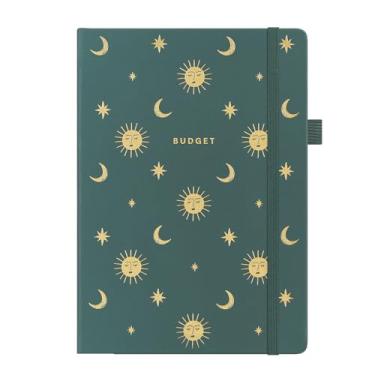 Imagem de &And Per Se Planejador de orçamento, caderno de orçamento mensal com rastreador de despesas, planejador financeiro sem data e livro organizador de notas - tamanho A5, capa dura (verde celestial)