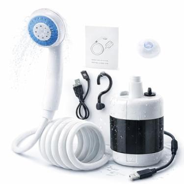 Imagem de Chuveiro Portátil Recarregável USB,Alta Pressão, Mangueira Flexível E Bomba Elétrica Para Banho, Camping, Viagens E Uso Ao Ar Livre
