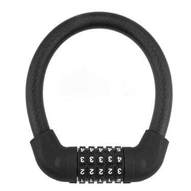 Imagem de Cadeado Bicicleta Aço Reforçado Tranca Trava Bike Moto Portão Capacete Diâmetro 18MM (PRETO)