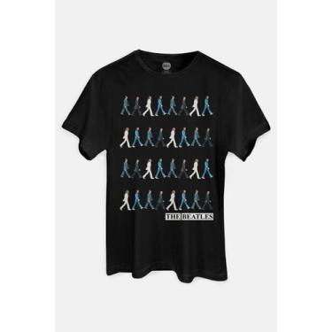 Imagem de Camiseta The Beatles Abbey Road Walk - Piticas, GG, Preto, Unissex