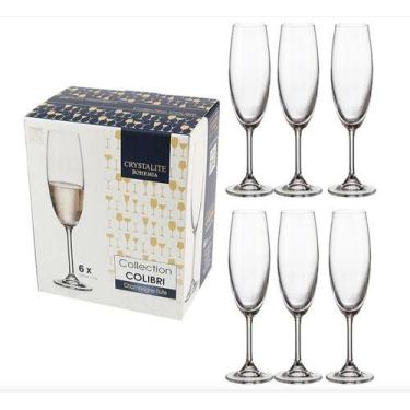 Imagem de Jogo Com 6 Taças De Cristal Champanhe 220 Ml Colibri Bohemia - Wolff