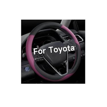 Imagem de OHHMNKK Capa de volante para Toyota 4 Runner Tacoma Sequoia Trndra Sienna Grip de volante 39.4-40.6 cm (roxo)