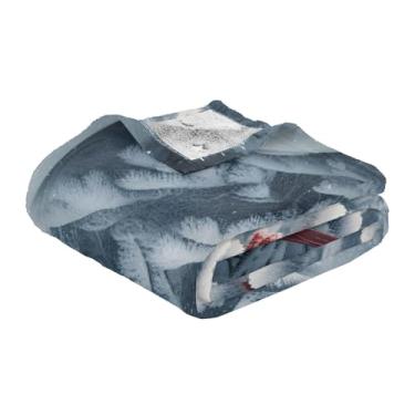 Imagem de Cobertores brancos Snowy Birds Cobertor macio e quente, cobertor para sala de estar 140 x 178 cm