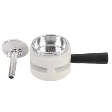 Imagem de AUNMAS Termostato de Substituição para Cafeteira, Válvula Dupla de Liga de Alumínio, 2 Xícaras, Anti-extração Excessiva Com Tubo de Infusão de Filtro para Peças de Máquinas de café Italianas (Branco)