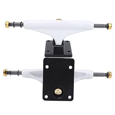 Imagem de KIMISS Suporte Profissional de Skate de Bordo, 2 Peças, Acessório Leve de Liga de Alumínio Mg para Esportes Ao Ar Livre (Branco)