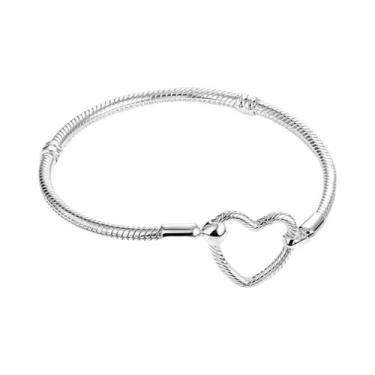 Imagem de Pulseira DIY De Prata Esterlina 925 Com Coração, Coroa E Corrente De O