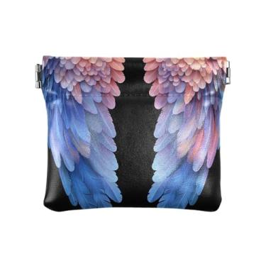 Imagem de Carteira feminina de fantasia com asas de anjo pretas para mulheres, pequena, porta-moedas para crianças, asas de anjo de fantasia preta-1, 12 x 9 cm, asas de anjo de fantasia preta-1, Fantasy Angel