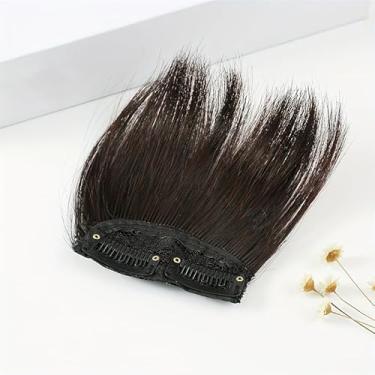 Imagem de Extensões de cabelo com clipe, peças de cabelo liso preto natural, extensões de peruca antiderrapantes para uso diário, festas e encontros