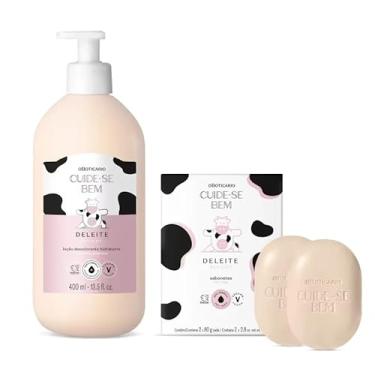Imagem de Kit Cuide-se Bem Deleite: Loção Corporal 400ml + Sabonetes Em Barra 2x80g + Sacola M