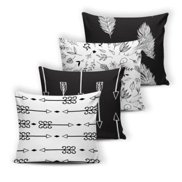 Imagem de Kit 4 Almofadas Cheias Modern Print (Silicone) 42 x 42 - 012 - RT MAGA