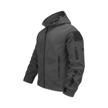 Imagem de Jaqueta Tática Térmica De Inverno Masculina Com Capuz Softshell Para E