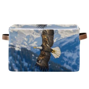 Imagem de Cesto organizador dobrável de lona Eagle Mountains com alças para prateleira, escritório