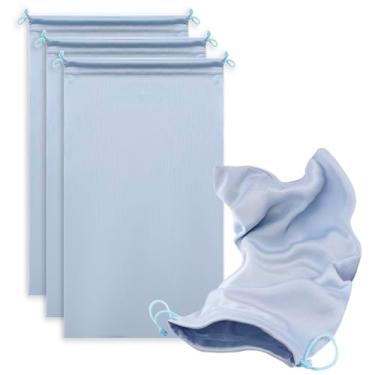 Imagem de MtuxuYR Bolsas de microfibra com cordão – Bolsa protetora macia para meias/roupas íntimas, artigos de higiene pessoal, lavanderia de academia, roupa de banho de praia, relógio, garrafa, luvas, chapéu