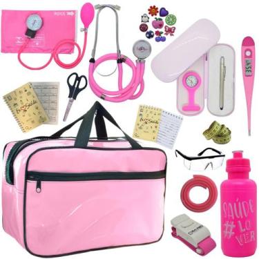 Imagem de Kit Enfermagem Top Cores Premium Completo Estagio Estetoscopio Aparelh