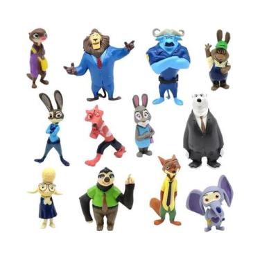 Imagem de Conjunto De 12 Figuras De Ação De Animais De Zootopia, Judy Hopps E Ni