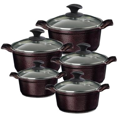 Imagem de Jogo Panela Cereja Antiaderente Cerâmica Javali Aa 16 A 24