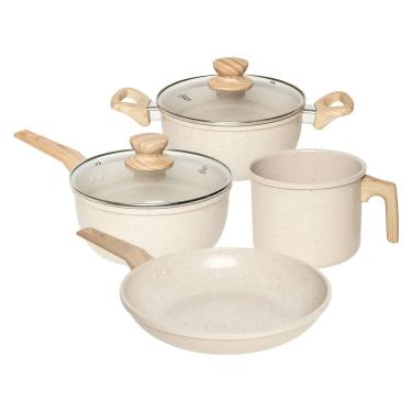 Imagem de Jogo Panelas Oster Cerâmica Antiaderente Premium 4 Peças