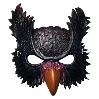 Imagem de Alodidae Owl Mask Bird Animal Masquerade Masks for Men Adult Halloween Cosplay Costume