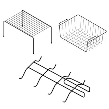 Imagem de Organizadores De Armário Cesto, Xícaras E Armário