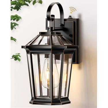 Imagem de VIANIS Iluminação de parede externa do crepúsculo ao amanhecer, luminárias externas pretas à prova d'água para casa, 100% alumínio antiferrugem moderno suporte de parede para varanda, garagem, porta