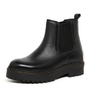 Imagem de Bota Feminina Coturno Preto Couro Floater DIfranca - 381, 39