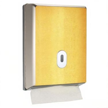 Imagem de Dispenser de Papel Toalha Multifold para Banheiro Residencial Hotel Luxo Capa Caixa Suporte Guardanapo Decorativo Montado na Parede Retangular Grande