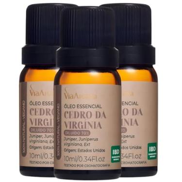 Imagem de Kit 3 Óleo Essencial Cedro Da Virginia 10ml - Via Aroma