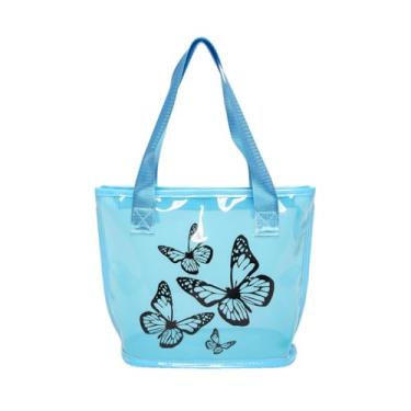 Imagem de Bolsa de ombro portátil de PVC transparente à prova d'água grande capacidade