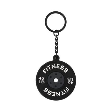 Imagem de Chaveiro De Placa De Halteres Mini 3D Para Fitness, Pingente Para Bols
