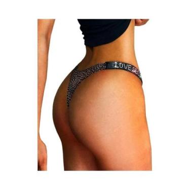 Imagem de Calcinha Sexy Feminina Com Strass E Diamantes, Tanga De Baixa Cintura,