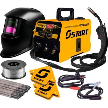 Imagem de Máquina Inversora Solda + Tocha Tig + Máscara Com Kit Eletrodo Esquadr