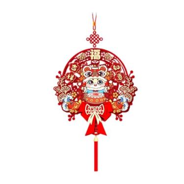 Imagem de Baoblaze Enfeite de Natal Chinês para Pendurar, Decoração de Festa do Festival da Primavera de 2026, Decoração de Casa, para Parede ou Porta de Escritório no, Style C