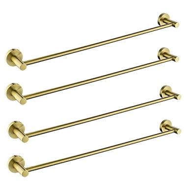 Imagem de Toalheiros, toalheiro para banheiro, barra de toalha única escovada, suporte de prateleira de toalha moderno, suporte de cabide de toalha/2 peças/a