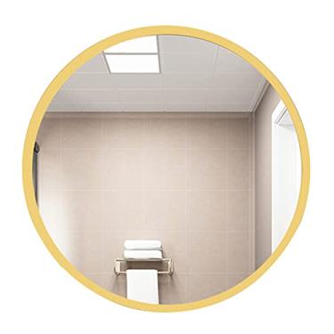 Imagem de Espelhos de banheiro espelho de parede círculo preto espelho anity espelho de 27,6 polegadas grande moldura de metal redondo para entrada de banheiro, sala de jantar, sala de estar espelho de parede