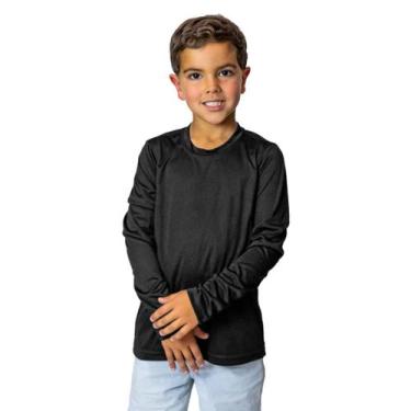 Imagem de Camiseta Básica Algodão Infantil Manga Longa - Slim Fitness Fashion, P