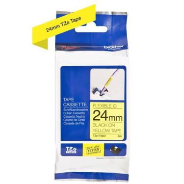 Imagem de Fita Brother TZE-FX651 24mm Preto sobre Amarelo