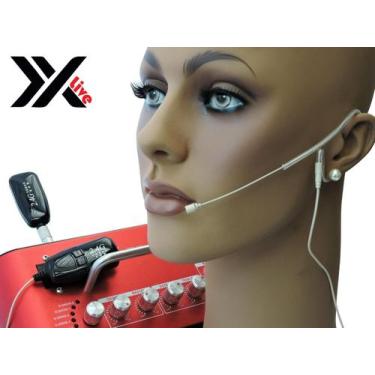 Imagem de Microfone de Cabeça sem Fio Headset com Transmissor e Receptor 2.4G XX