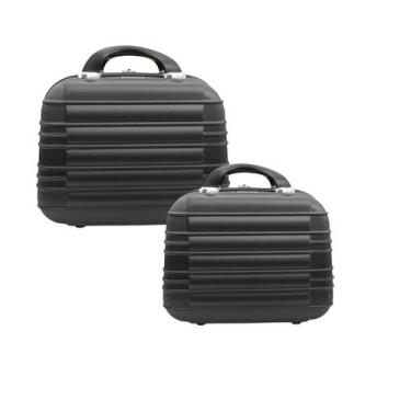 Imagem de Conjunto frasqueiras p m viagem necessaire rígida abs - chx, Preto, M