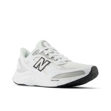 Imagem de New Balance Fresh Foam Arishi V4 Tênis de corrida feminino, Nb Branco/Prata Metálico/Preto, 34