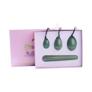 Imagem de Conjunto De Ovos Yoni De Jade Natural 4 Peças, Ferramentas De Massagem