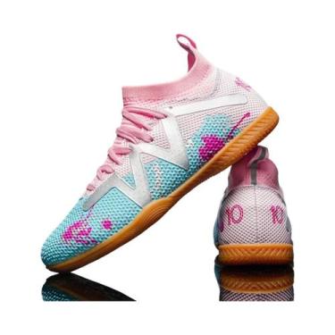 Imagem de Tênis De Futebol Indoor Masculino De Cano Alto, Antiderrapante E Resis