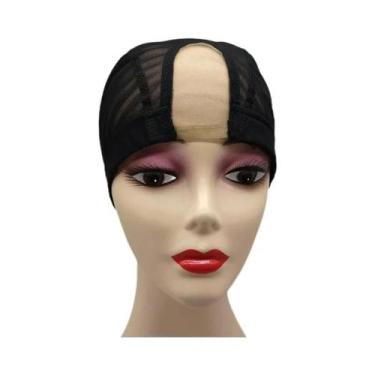Imagem de Touca De Peruca Elástica Sem Cola U Part Lace S M L, Forro De Rede Elá