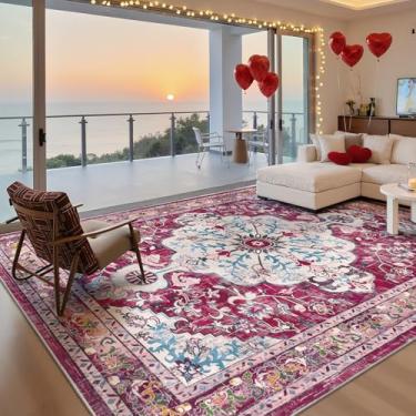 Imagem de U'Artlines Tapete de área 22 x 30,5 cm, lavável, antiderrapante, macio, para sala de estar, quarto, sala de jantar, escritório, tapetes internos para decoração de casa