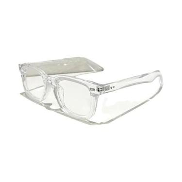 Imagem de Óculos De Leitura Retrô Clássicos Versáteis Com Lentes Planas Anti-Luz