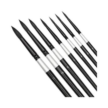 Imagem de Kit De Pintura Para Iniciantes Com 7 Pincéis De Cabelo De Esquilo, Pon