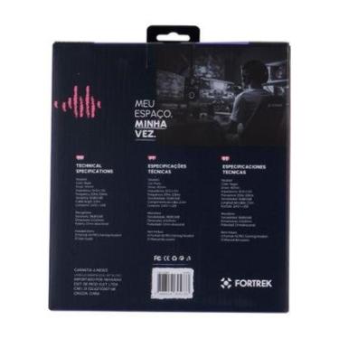 Imagem de Headset Gamer Fortrek PRO H2 com LED Azul, P2, Preto - H2-Unissex