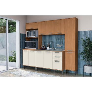 Imagem de Cozinha Modulada Kappesberg 4 Peças Linna C4P255 Canela/Off White