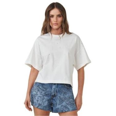 Imagem de Camiseta Colcci Off Shell Feminina-Feminino